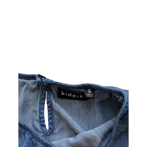 Kidpik Chambray Rainbow Stripe Top Size M(10) - Picture 4 of 4